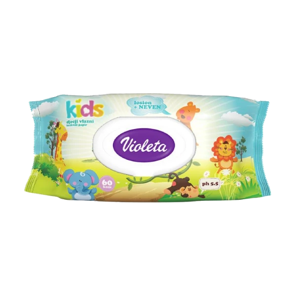Violeta Kids dječji vlažni toaletni papir, 60 kom nova