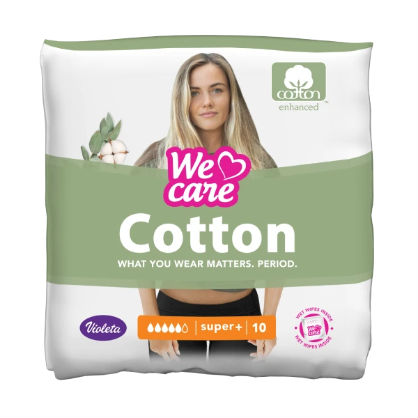 Violeta We Care Cotton super+ higijenski ulošci, 10 kom nova