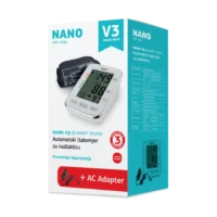 NANO V3 SMART SOUND tlakomjer za nadlakticu s govornom funkcijom + adapter ambalaža