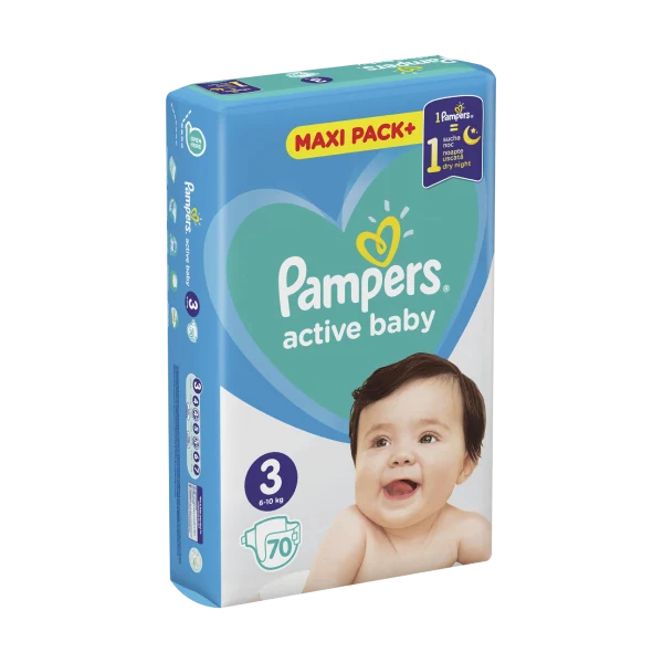 Pampers pelene Active baby veličina 3 (6-10 kg) maxi pack 70 komada nova slika