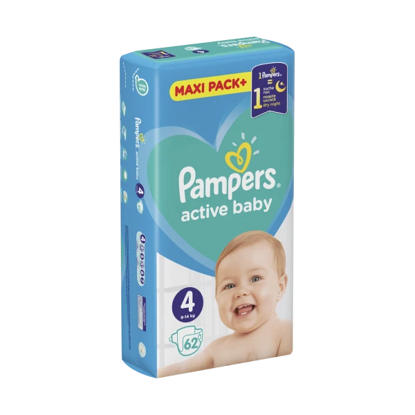 Pampers pelene Active baby veličina 4 maxi pack 62 komada