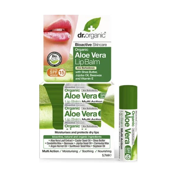 Dr.Organic Aloe vera balzam za usne 5,7 ml