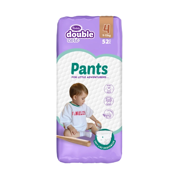Violeta Double Care Cotton Pants pelene Maxi 9-15 kg, 52 kom