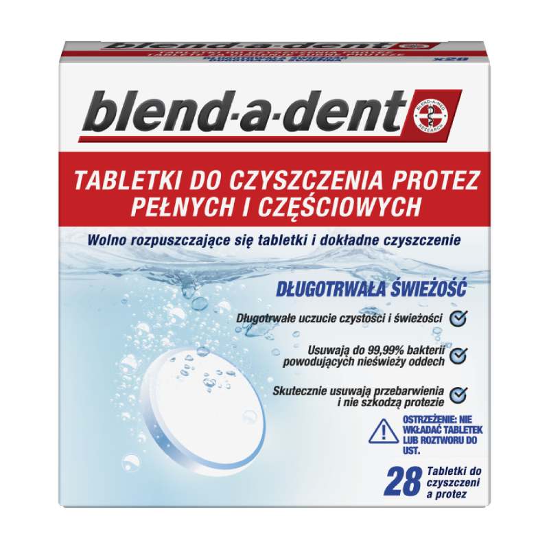 Blend-a-dent tablete za čišćenje zubnih proteza Long Lasting Fresh 28 tableta