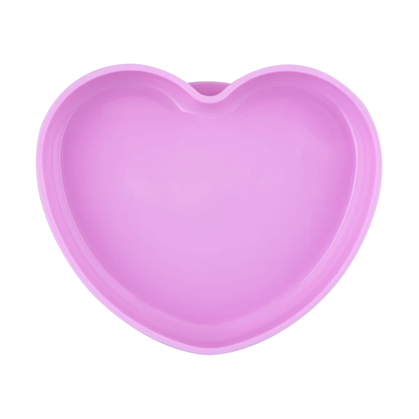 Chicco silikonski tanjurić srce 9m+ roza