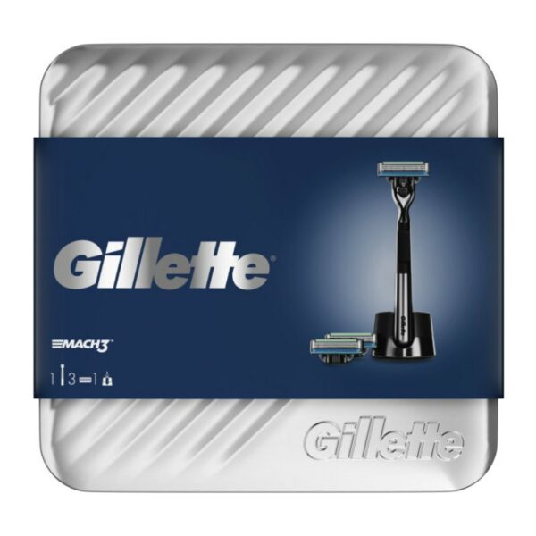 Gillette poklon paket Mach3 + 1 zamjenska britvica + magnetno postolje