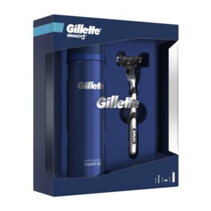 Gillette poklon paket The Best A Man Can Get brijač Mach3 + gel za brijanje Limited Edition Ultra Sensitive