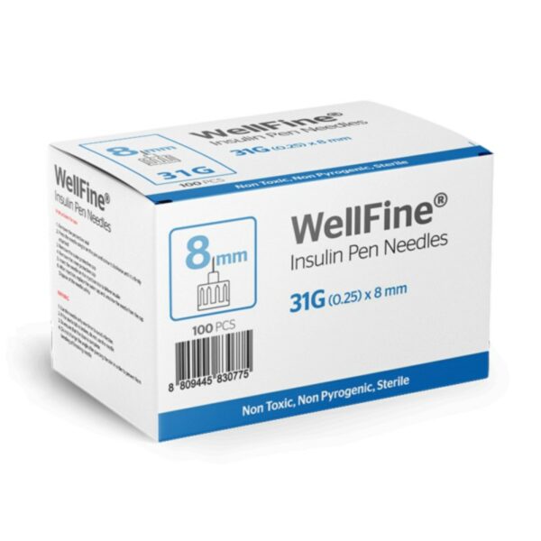 Igle za inzulin WellFine 8mm