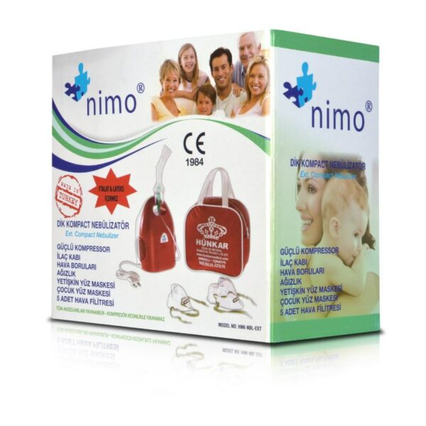 NIMO kompaktni kompresorski inhalator crveni 2