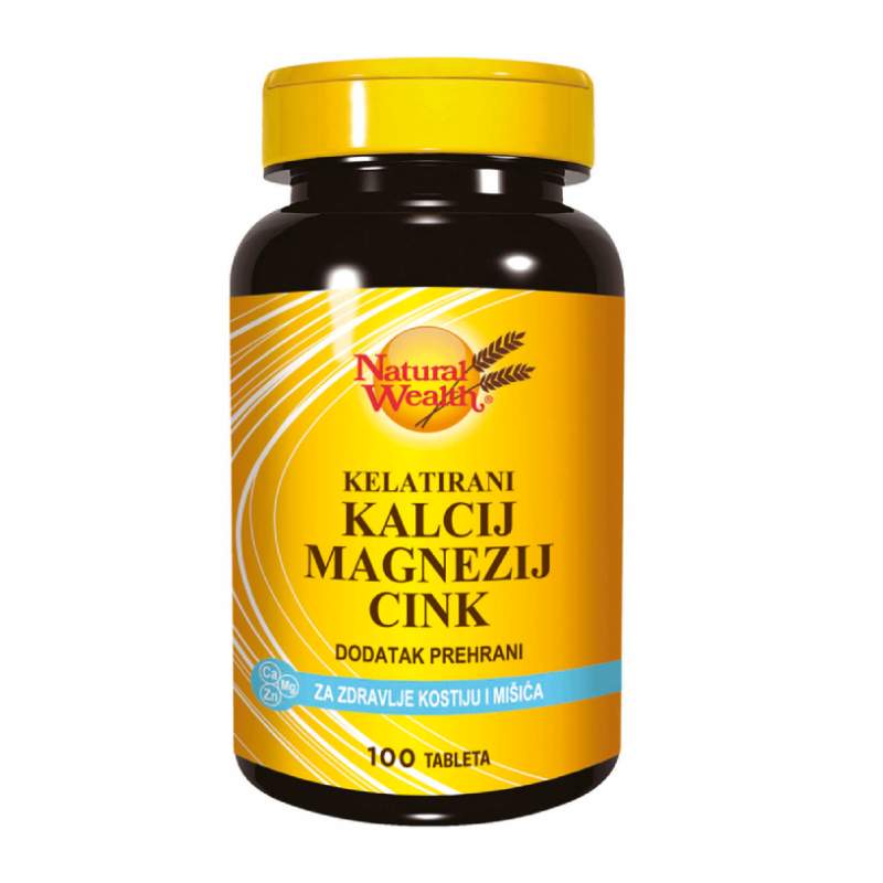 Natural Wealth Kelatirani Kalcij Magnezij Cink 100 tableta