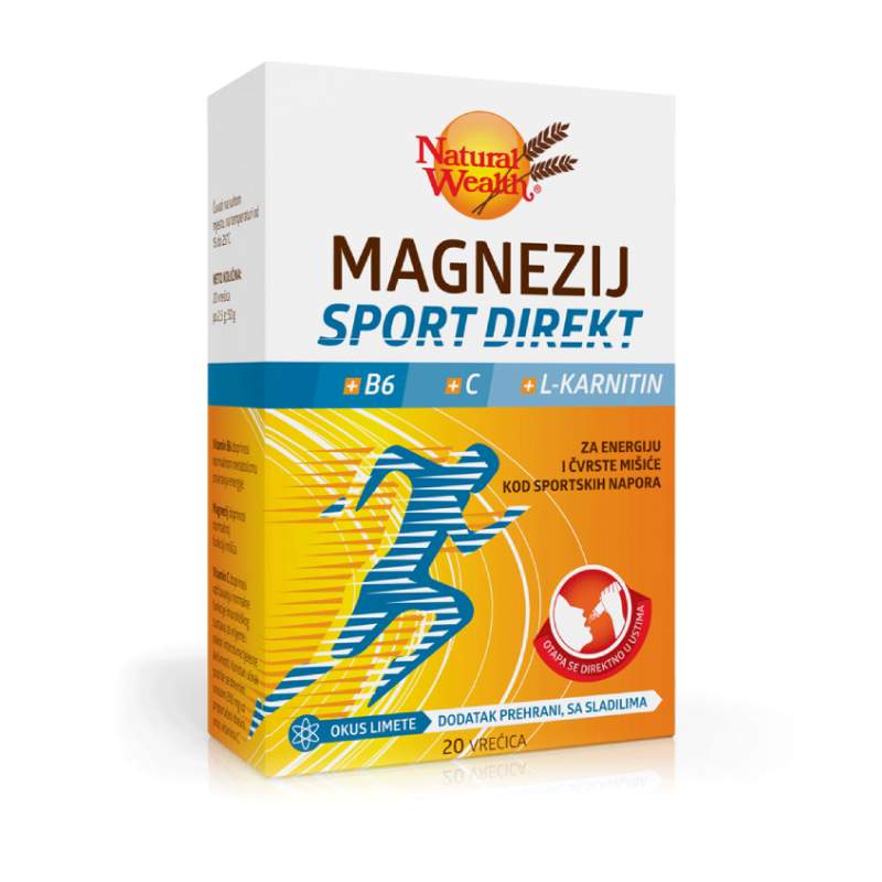 Natural Wealth Magnezij Sport Direkt +B6 +C +L-karnitin