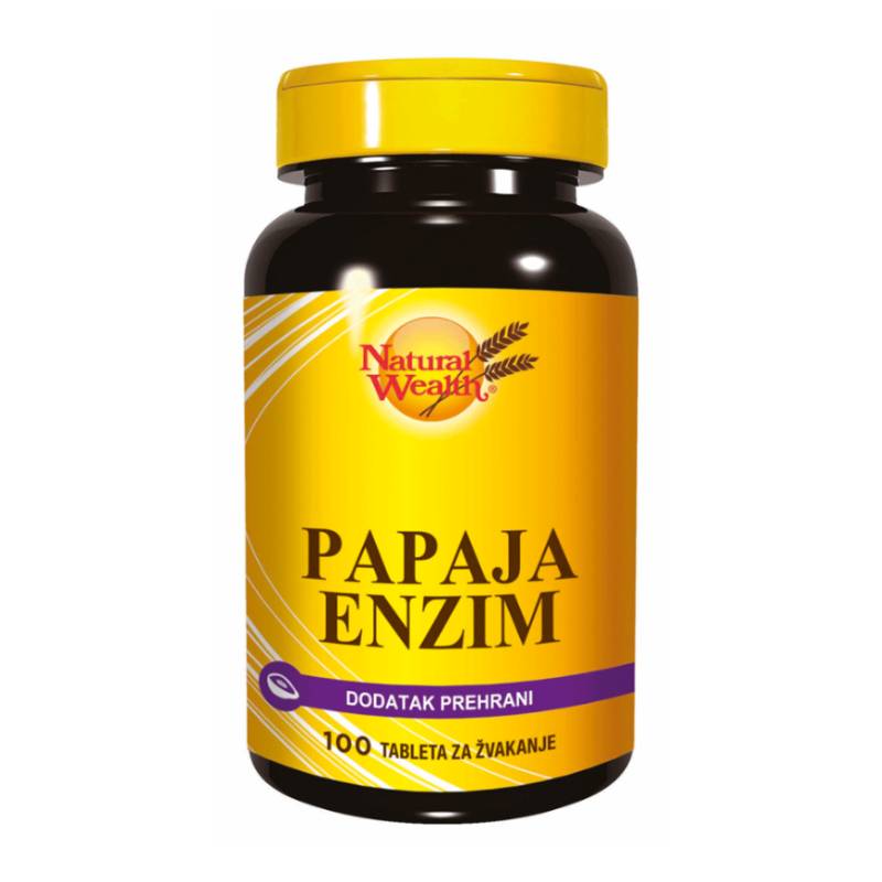 Natural Wealth Papaja enzim 100 tableta za žvakanje