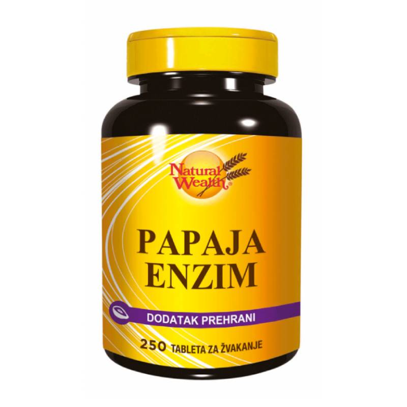 Natural Wealth Papaja enzim 250 tableta za žvakanje