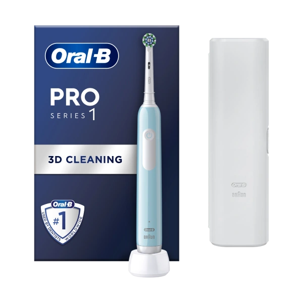 Oral B električna zubna četkica Pro Series 1 s putnom torbicom plava