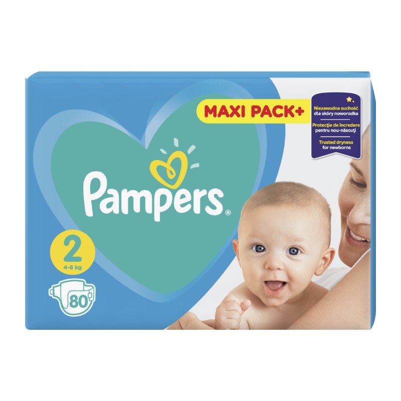 Pampers pelene Active baby veličina 2 (4-8 kg) maxi pack 80 komada