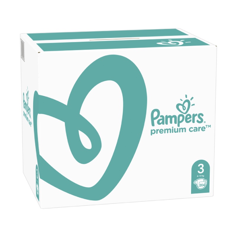 Pampers premium care pelene veličina 3 (6-10 kg) mjesečno pakiranje 204 komada -2 nova slika