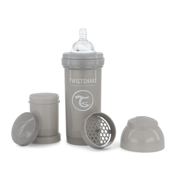 Twistshake Anti-Colic bočica za bebe 260 ml pastel siva 3