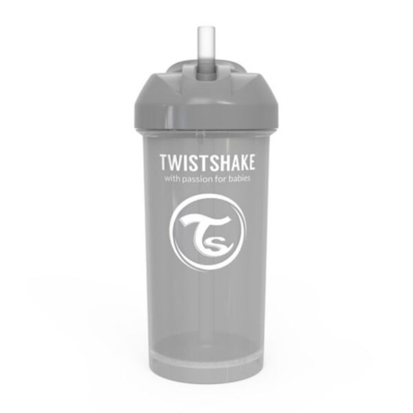 Twistshake bočica sa slamkom 360 ml 12+m pastel siva 1