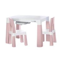 Freeon stol i dvije stolice Neo roza