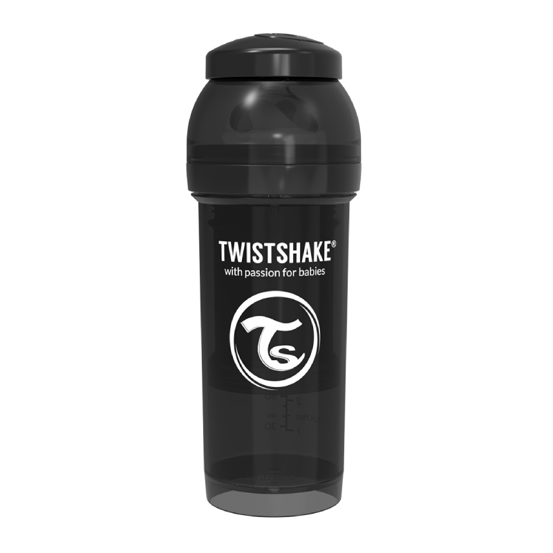 Twistshake Anti-Colic bočica za bebe 260 ml crna 1