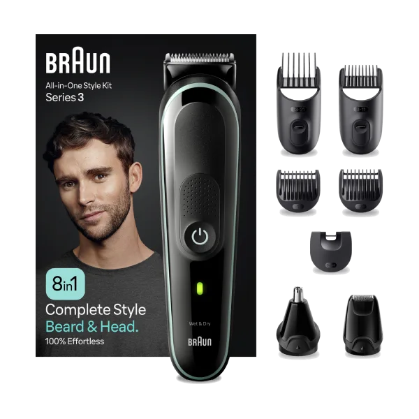 Braun Series 3 3441 All-In-One Style Kit 8-u-1 za uređivanje brade i kose 1
