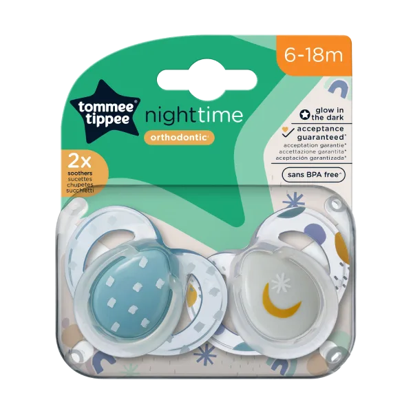 tommee tippee night time 6-18m pastel plava