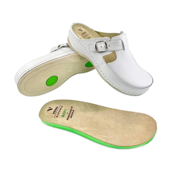 Anatomske doktorske papuče Vesna model 300 bijela