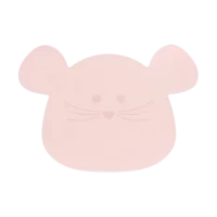 Lässig Silikonski podložak Little Chums Mouse roza