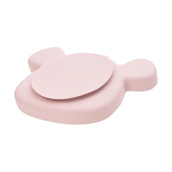 Lässig Silikonski tanjur Little Chums Mouse roza 1