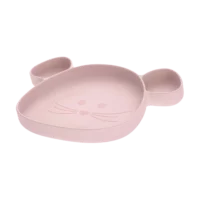 Lässig Silikonski tanjur Little Chums Mouse roza