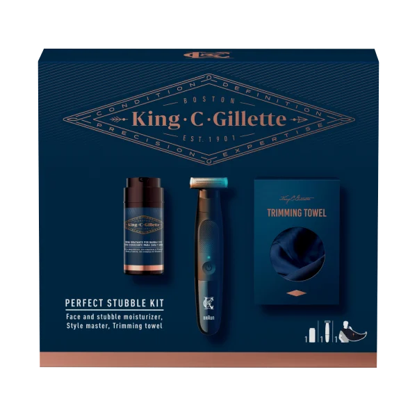 Gillette King C. poklon paket bežični trimer, losion + ručnik 1