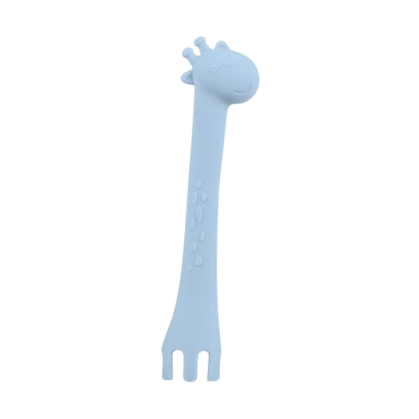 Kikka Boo silikonska žlica za hranjene Giraffe plava