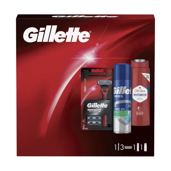Poklon paket Brijač Mach3 Start + Gel Gillette Series + Gel Za Tuširanje Old Spice
