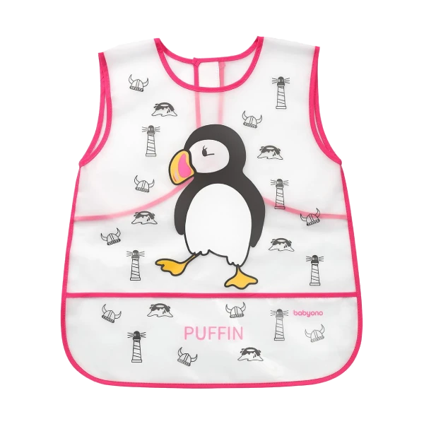 BabyOno Creative Baby podbradak košuljica 36+ mjeseci Pingvin, roza