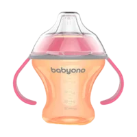BabyOno neprolijevajuća čaša Natural 180 ml narančasta