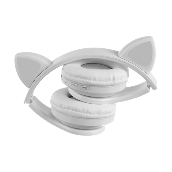 Malatec bijele bežične slušalice s mačjim ušima 2