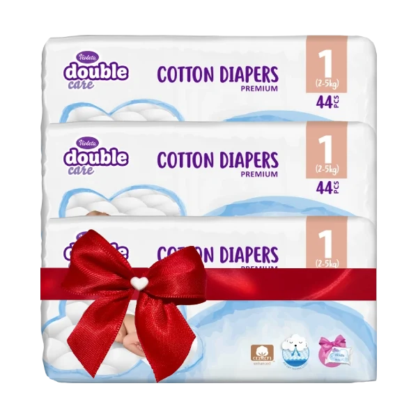Violeta Air Dry pelene Newborn Premium Cotton, 2-5 kg, 44 kom – mjesečno pakiranje