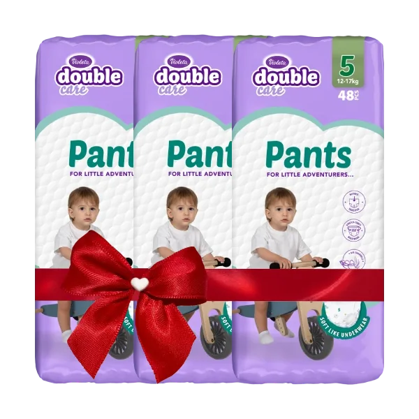 Violeta Double Care Cotton Pants pelene Junior 12-17 kg, 48 kom – mjesečno pakiranje