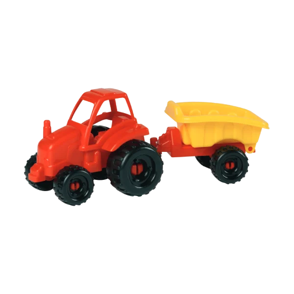 Ecoiffier traktor s prikolicom crveni