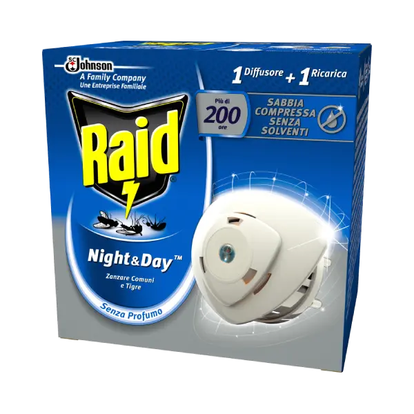 Raid® električni aparatić Night&Day - protiv komaraca i tigrastih komaraca