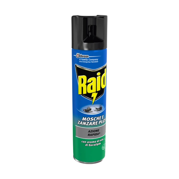 Raid® sprej protiv muha i komaraca miris eukaliptusa 400 ml
