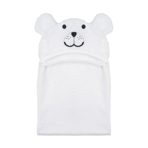Bubaba ručnik s kapuljačom Medo bijeli