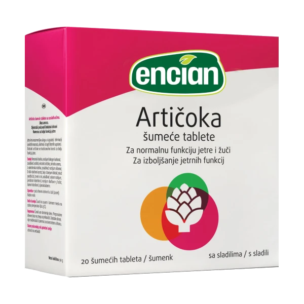 Encian Artičoka šumeće tablete