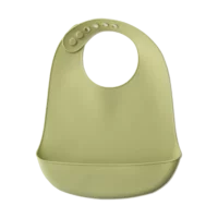 Interbaby silikonski podbradak za bebe maslinasto zelena