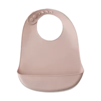 Interbaby silikonski podbradak za bebe roza