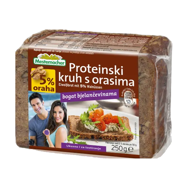 Mestemacher proteinski kruh s orasima, 250g
