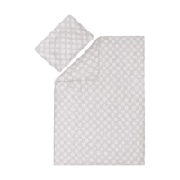 Fillikid navlaka za posteljinu 2 dijela Jersey 100×140 cm Circles grey