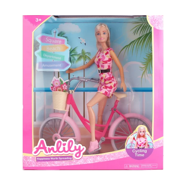 Masen Toys Anlily lutka sa biciklom 1