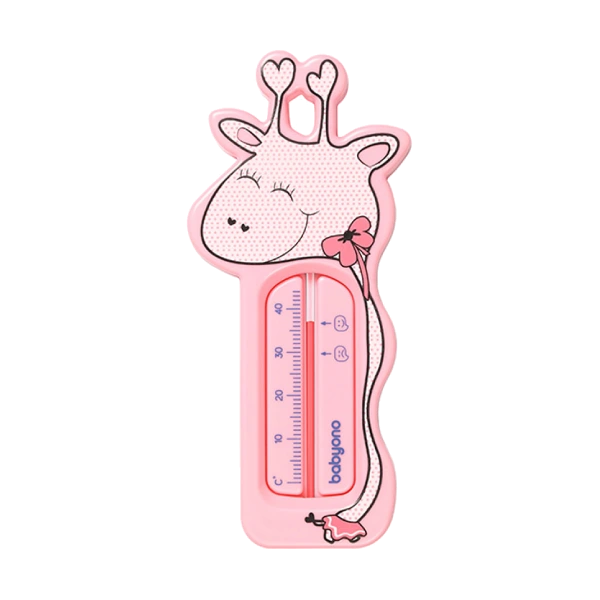 BabyOno termometar za kupku Žirafa roza