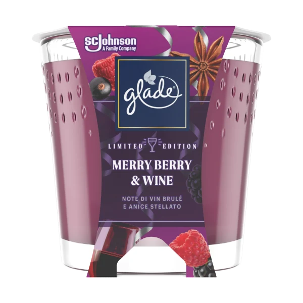 Glade® Mirisna svijeća - Merry Berry & Wine 224 g